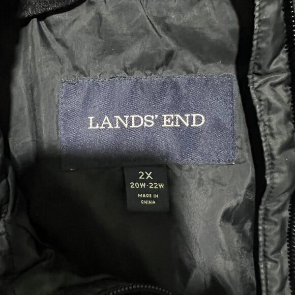 Lands End Primaloft Quilted Womens Jacket Black Size 2X - Picture 3 of 5